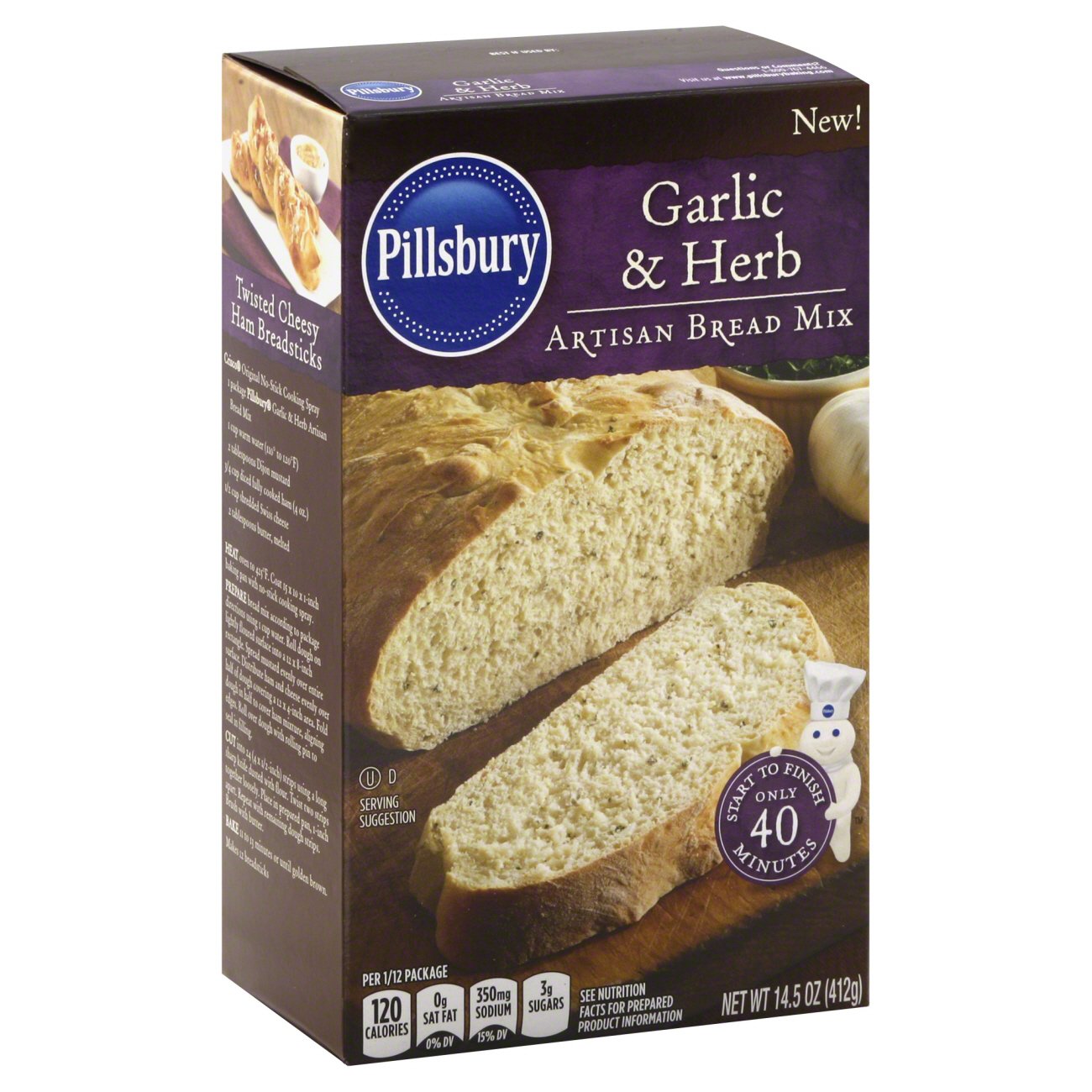 Pillsbury Artisan Bread Mix Garlic and Herb - Shop Baking mixes at H-E-B