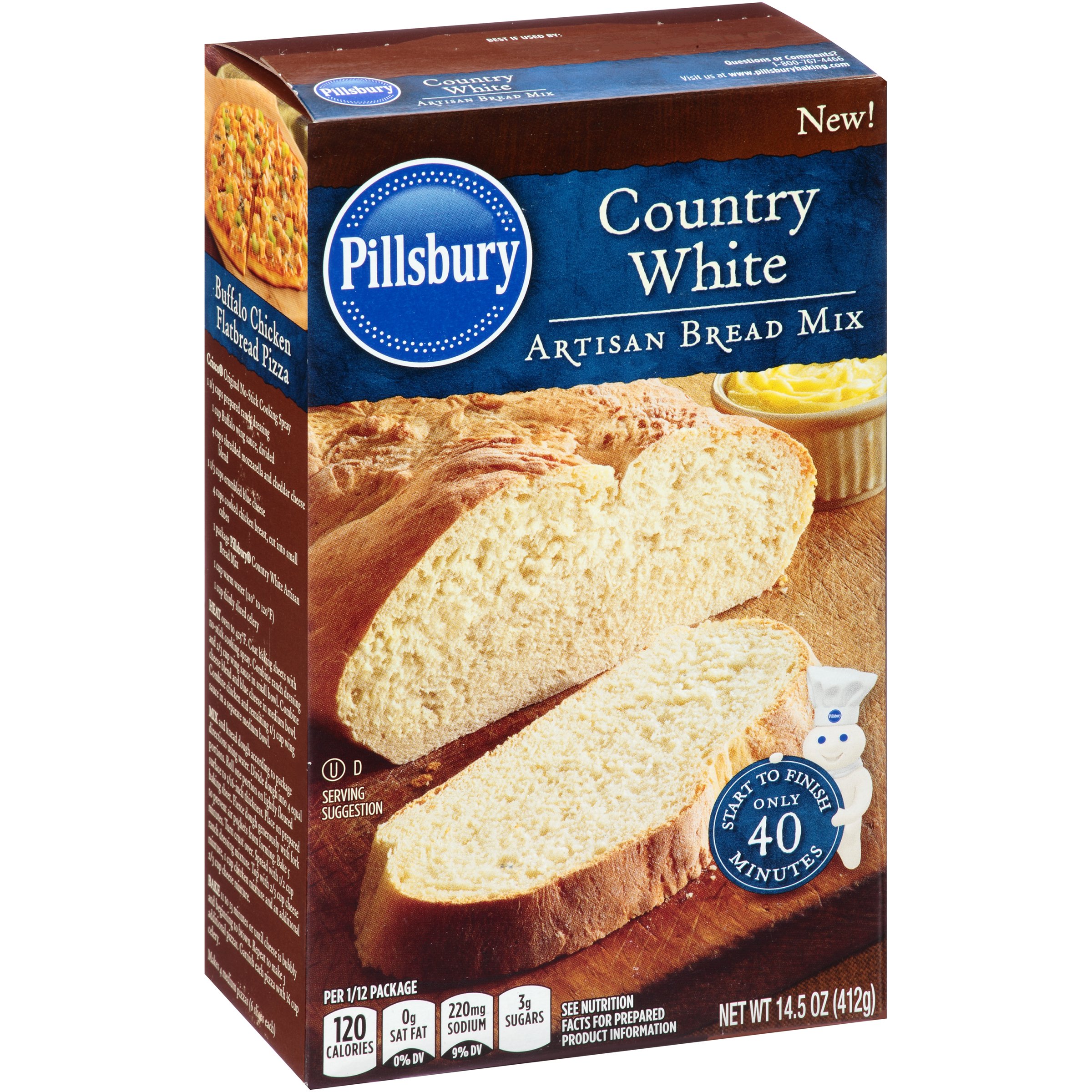 Pillsbury Artisan Bread Mix Country White Shop Baking Mixes at HEB