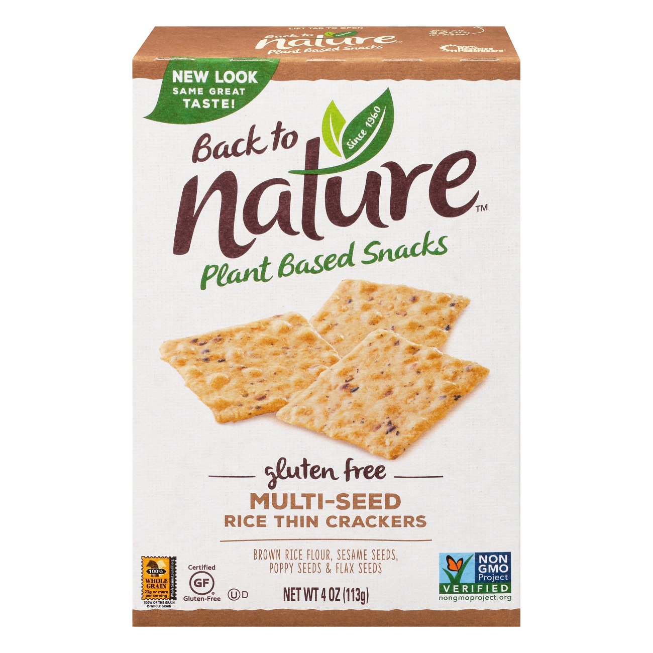 Back To Nature Gluten Free Rice Thin Multi Seed Crackers Shop Crackers Breadsticks At H E B