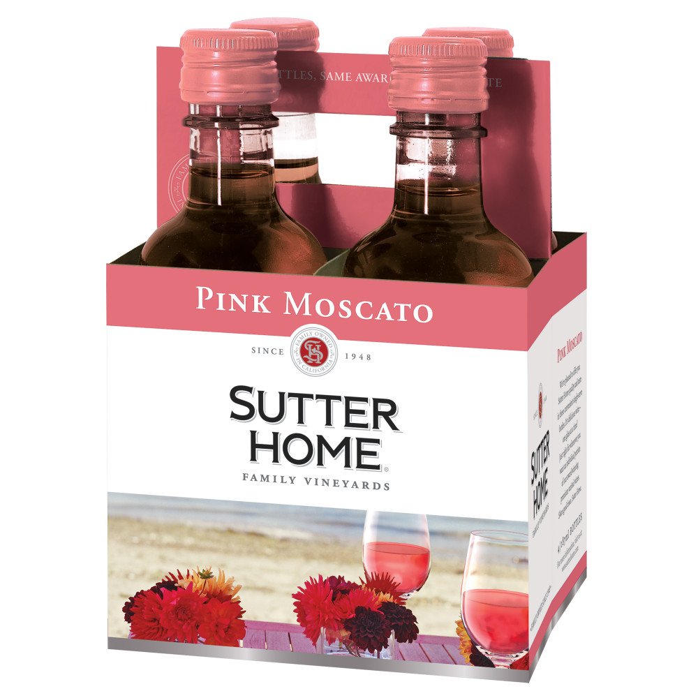 Sutter Home Family Vineyards Pink Moscato 187 mL Bottles - Shop Wine at ...