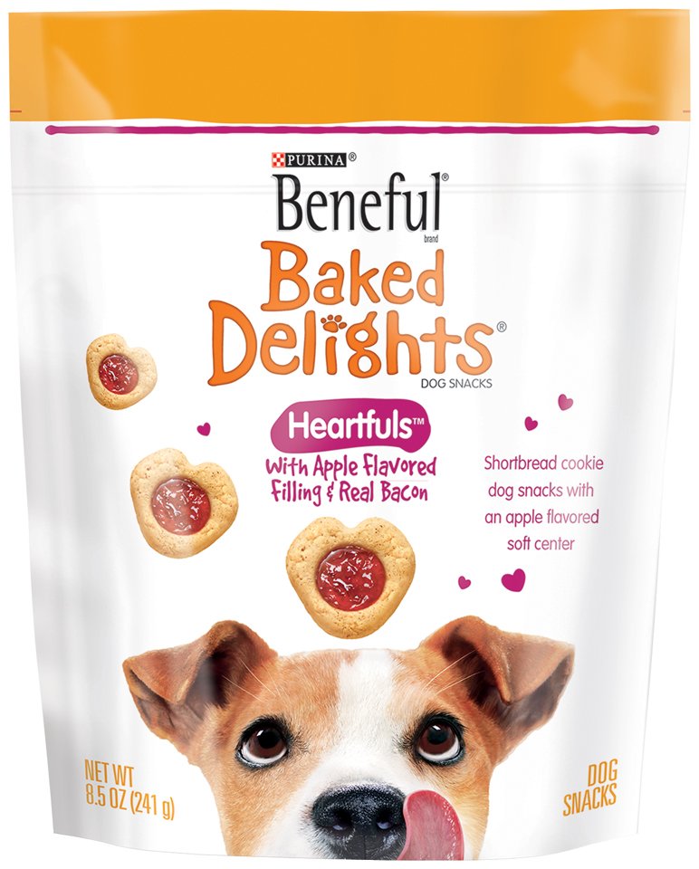 Beneful Baked Delights Heartfuls with Apple Flavored Fillings & Real Bacon Dog Treats Shop