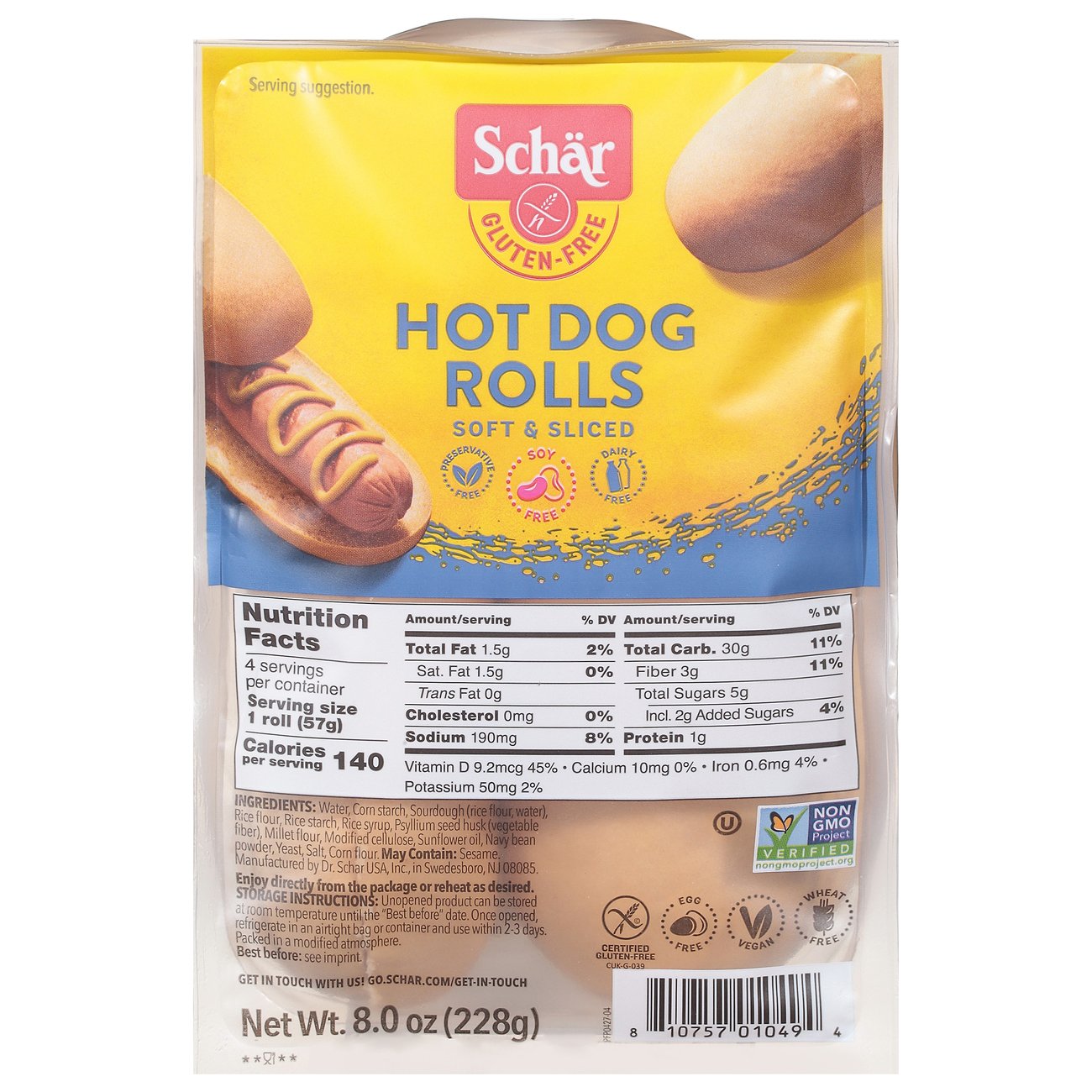 Schar Hot Dog Rolls