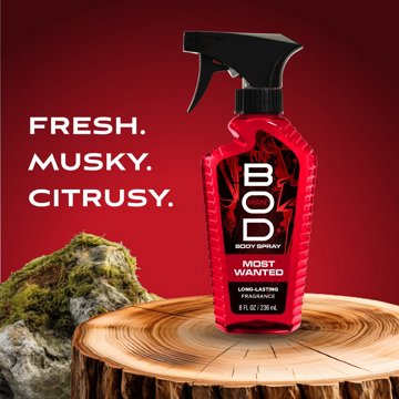 BOD Man Most Wanted Fragrance Body Spray, 8 oz