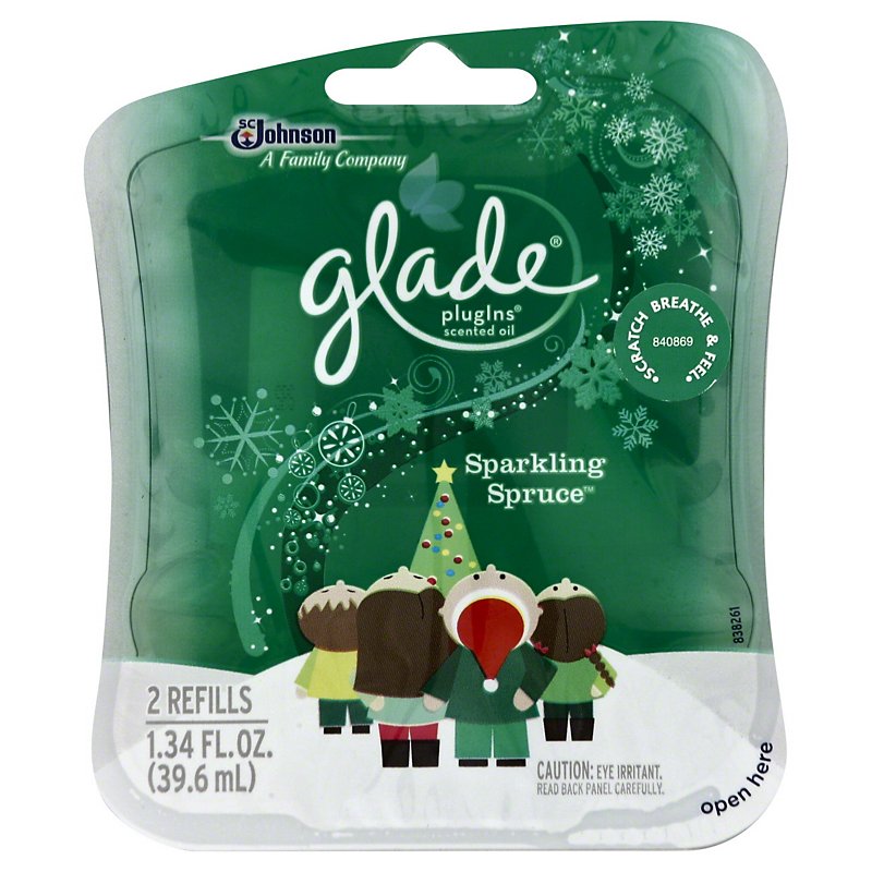 Holiday Glade Scented Oil Candle 4 Refills Spruce It Up 