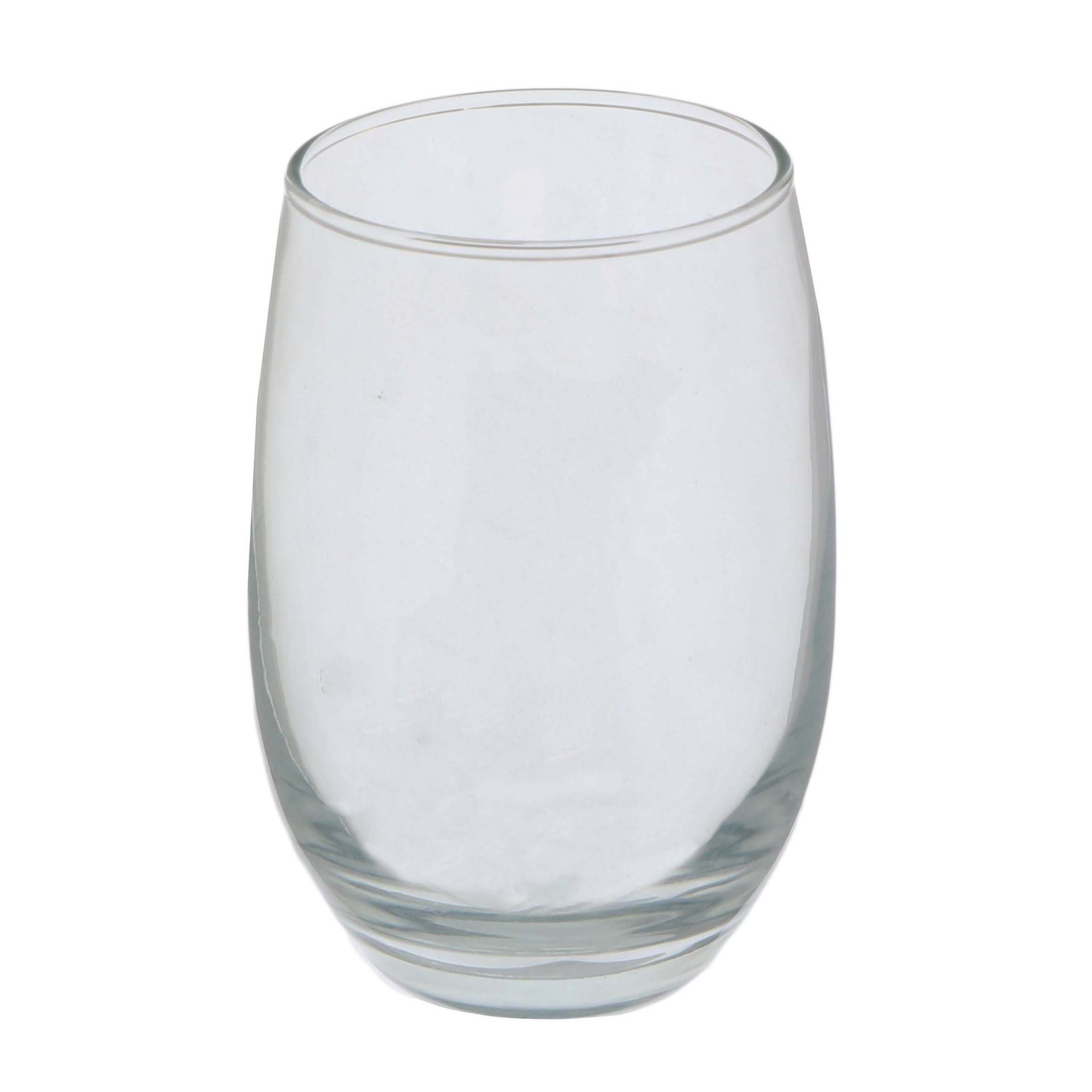 Cristar Stemless Wine Glasses Set of 4, 15.5 Ounce