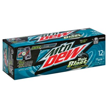 Mountain Dew Baja Blast Tropical Lime Soda Soft Drink 12 pk Cans