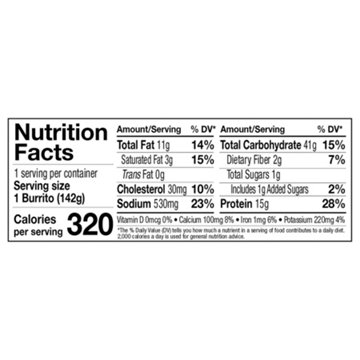 Red's 15g Protein Grilled Chicken & Cheddar Burrito