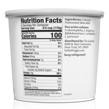 Siggi's Nonfat Strained Icelandic Skyr Yogurt - Plain