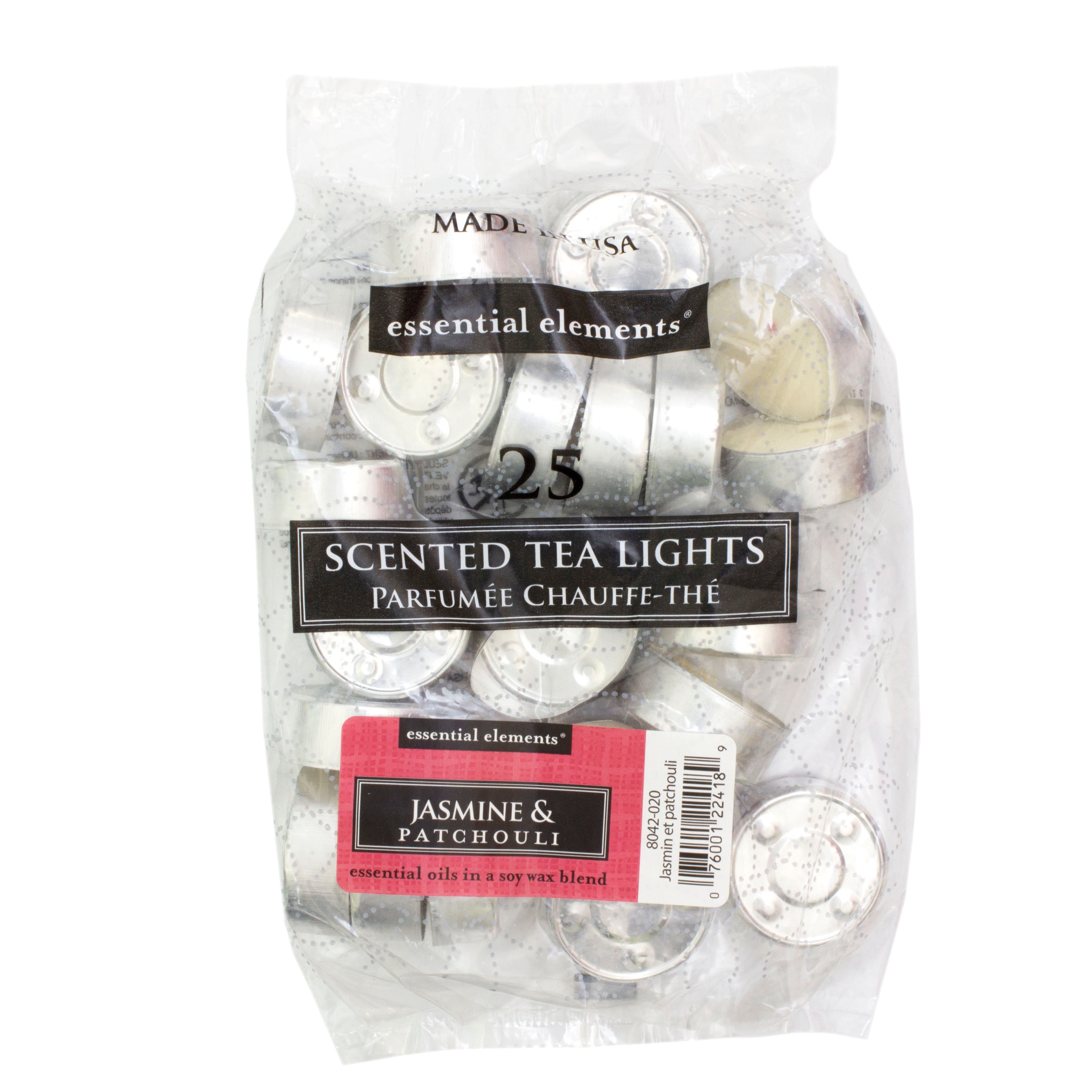 CandleLite Essential Elements Scented Tea Lights, Jasmine & Patchouli