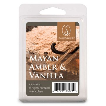ScentSationals Mayan Amber & Vanilla Scented Wax Melt Cubes, 2.5 oz