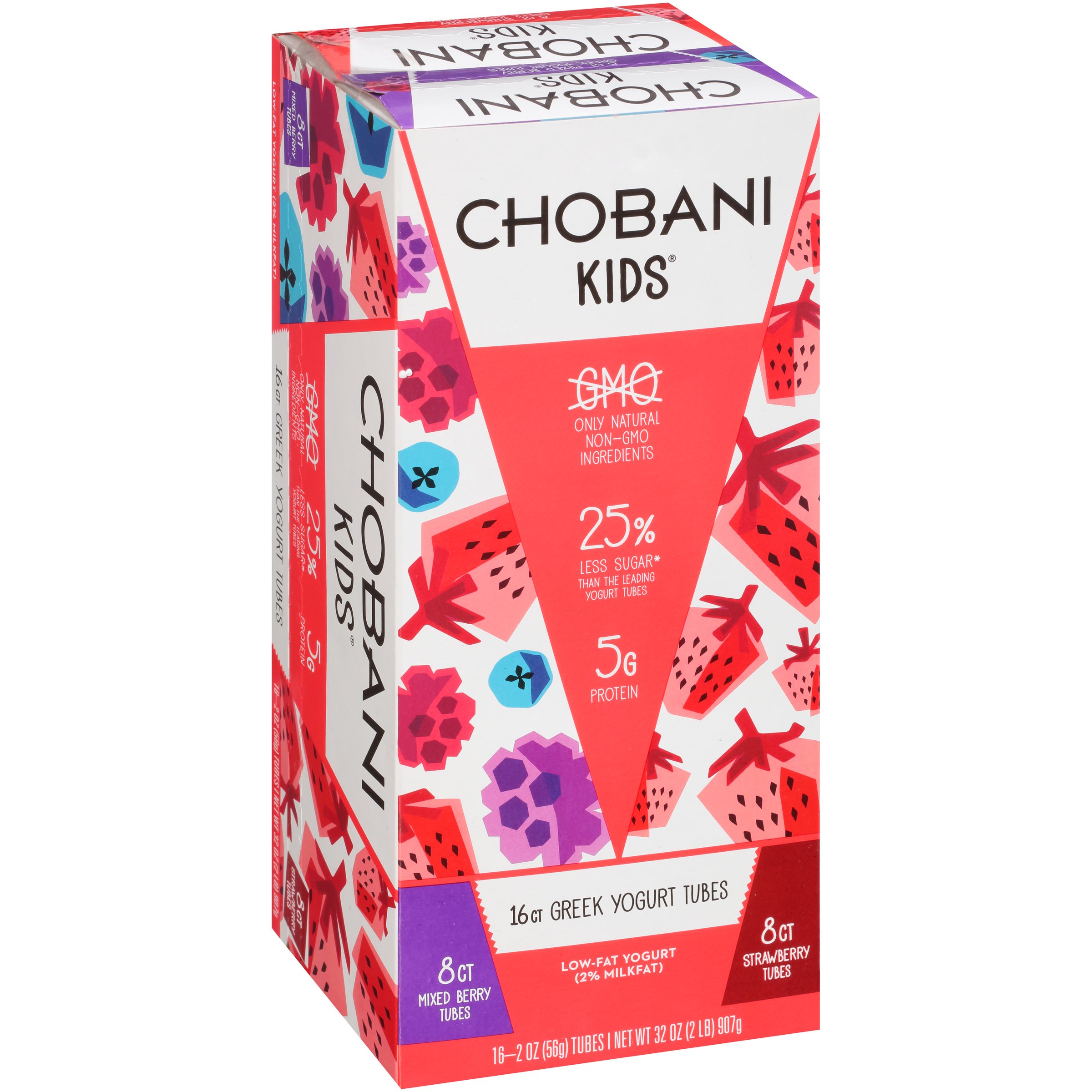 Chobani Kids Mixed Berry & Strawberry Greek Yogurt Tubes Shop Yogurt
