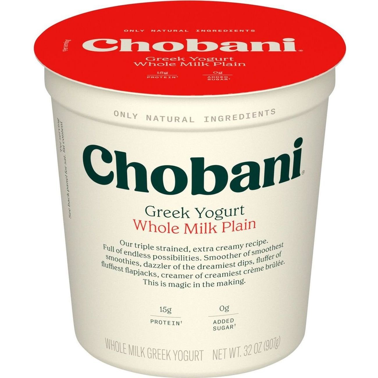 Chobani Original Plain Whole Milk Greek Yogurt - Shop Yogurt at H-E-B