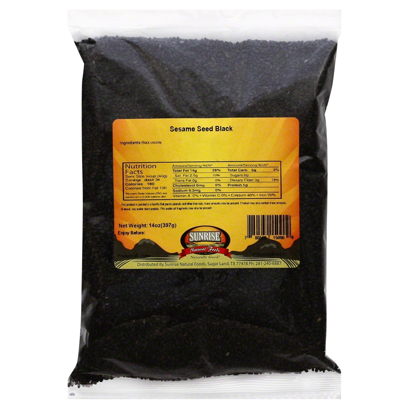 Sunrise Natural Foods Black Sesame Seeds Shop Herbs & Spices at HEB