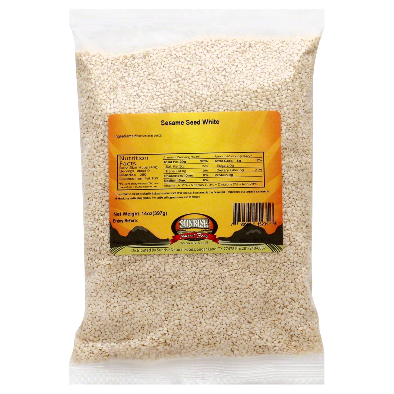 Sunrise Natural Foods White Sesame Seeds Shop Herbs & spices at HEB
