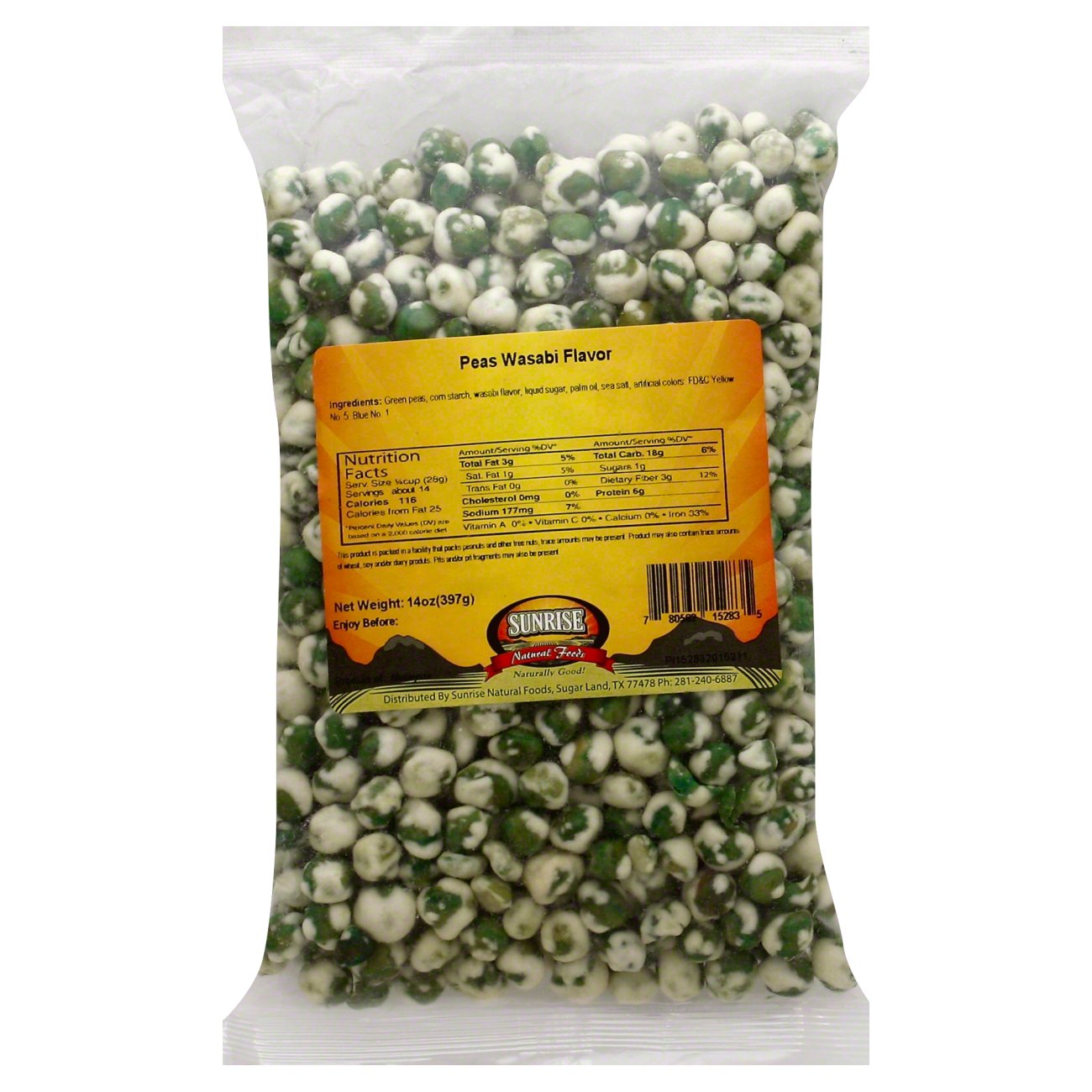 Sunrise Natural Foods Wasabi Peas Shop Snacks & Candy at HEB