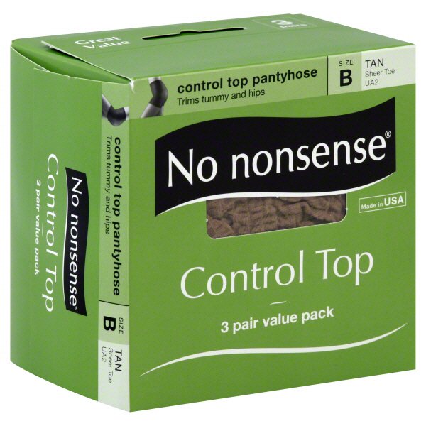 No Nonsense Control Top Pantyhose Size Chart