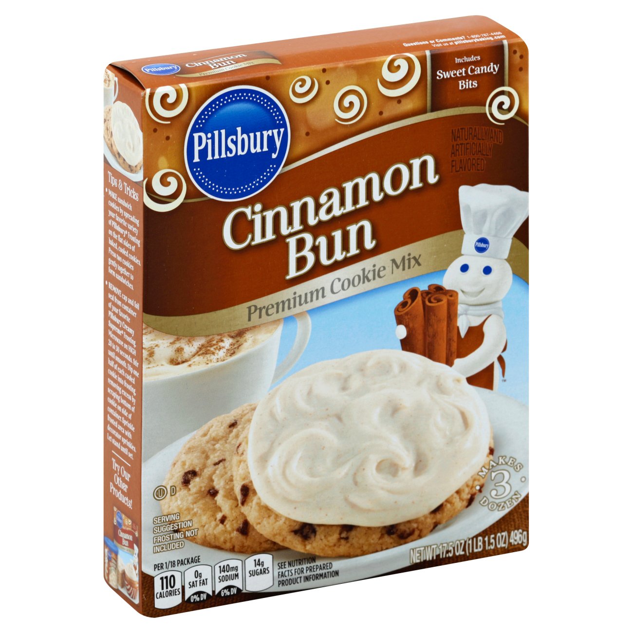 Pillsbury Cinnamon Bun Cookie Mix Shop Baking Mixes at HEB