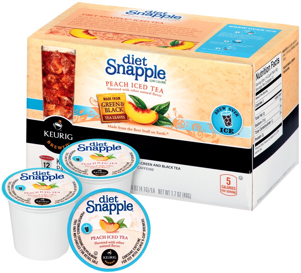 Best Buy: Keurig Diet Snapple Peach Tea Brew-Over-Ice K-Cups (16-Pack) 9591