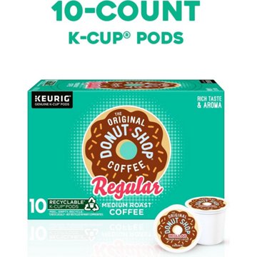 The Original Donut Shop Regular Medium Roast Single Serve Coffee K Cups, 10 ct