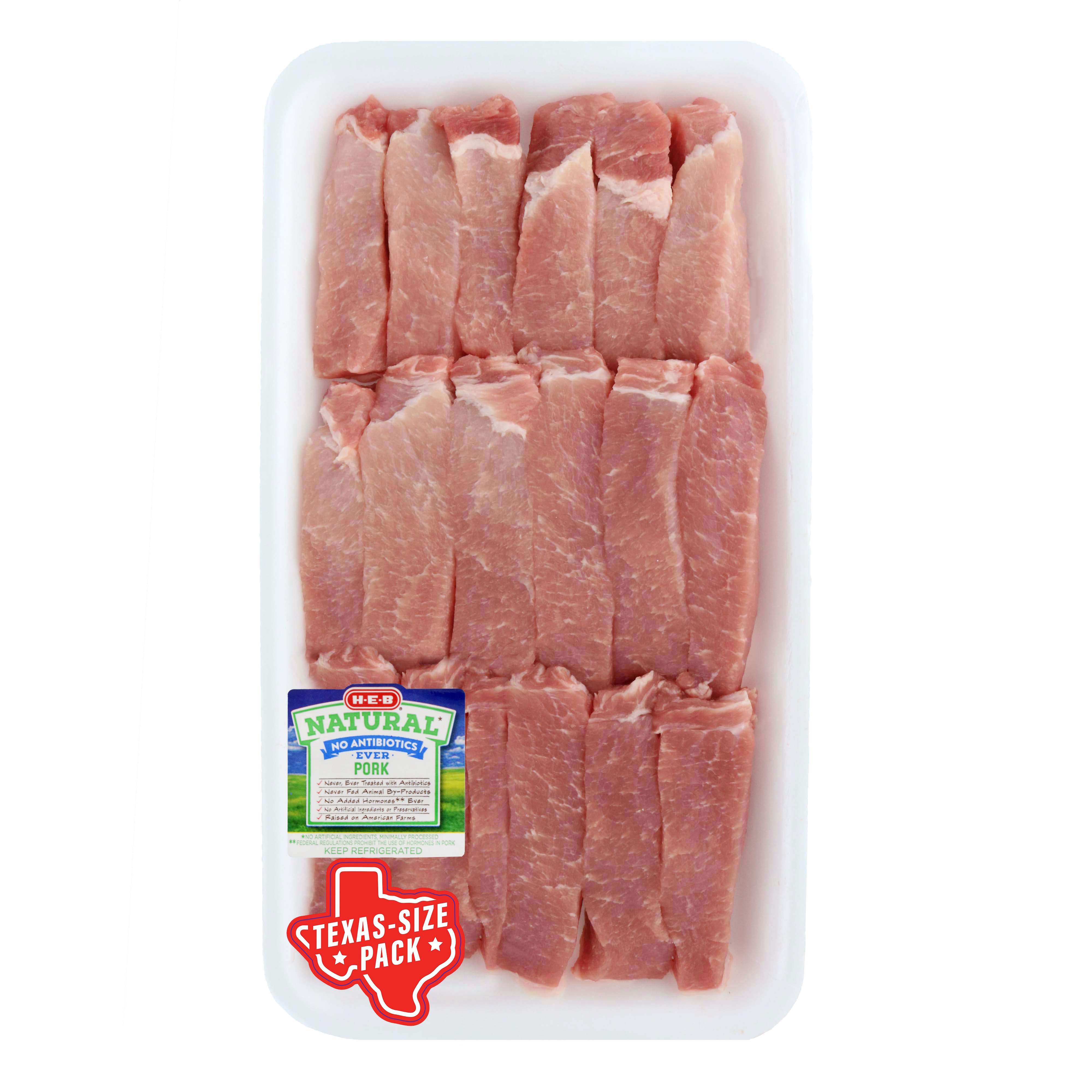 H-E-B Natural Boneless Country-Style Pork Ribs - Texas-Size Pack - Shop ...