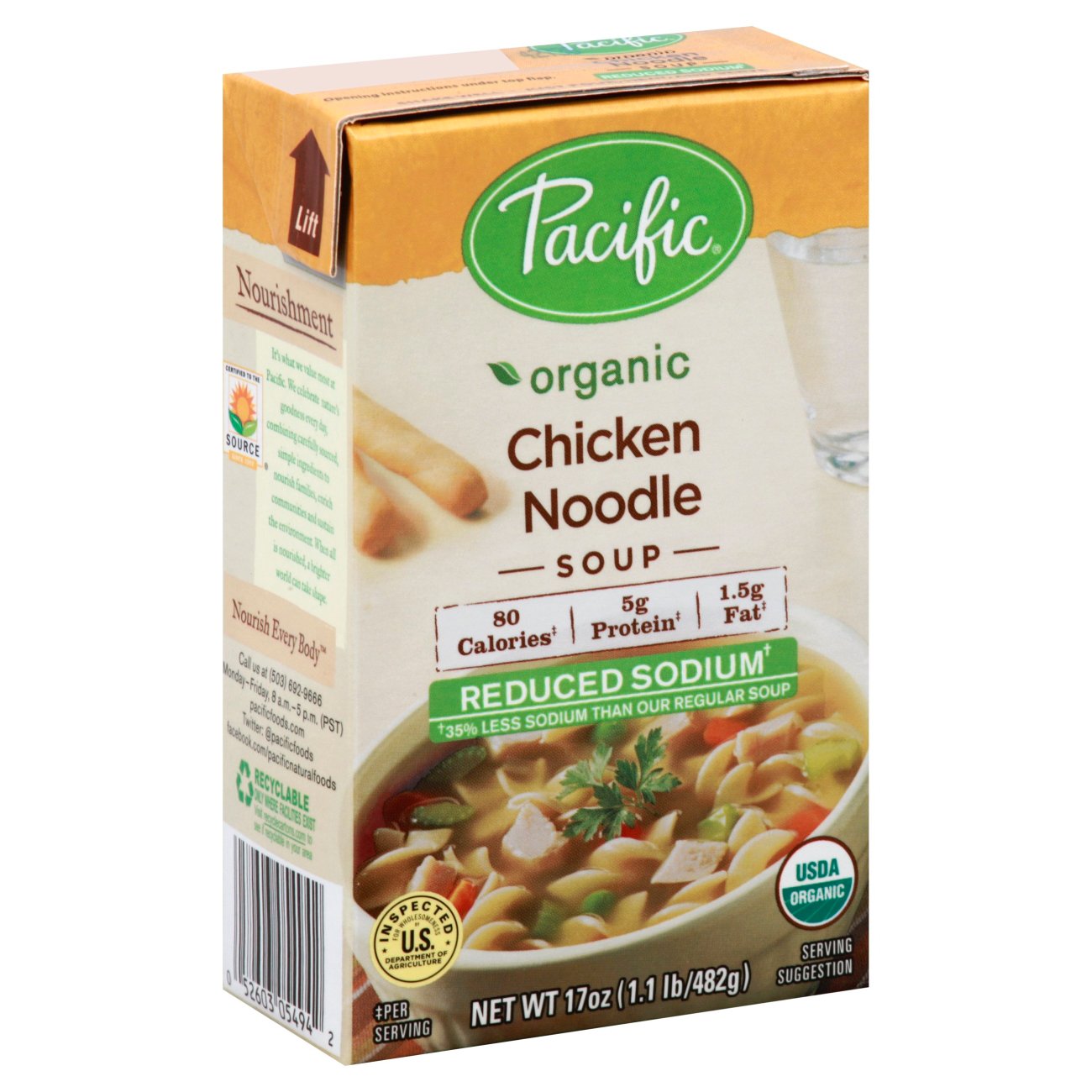 Pacific Foods Organic Reduced Sodium Chicken Noodle Soup - Shop Soups ...