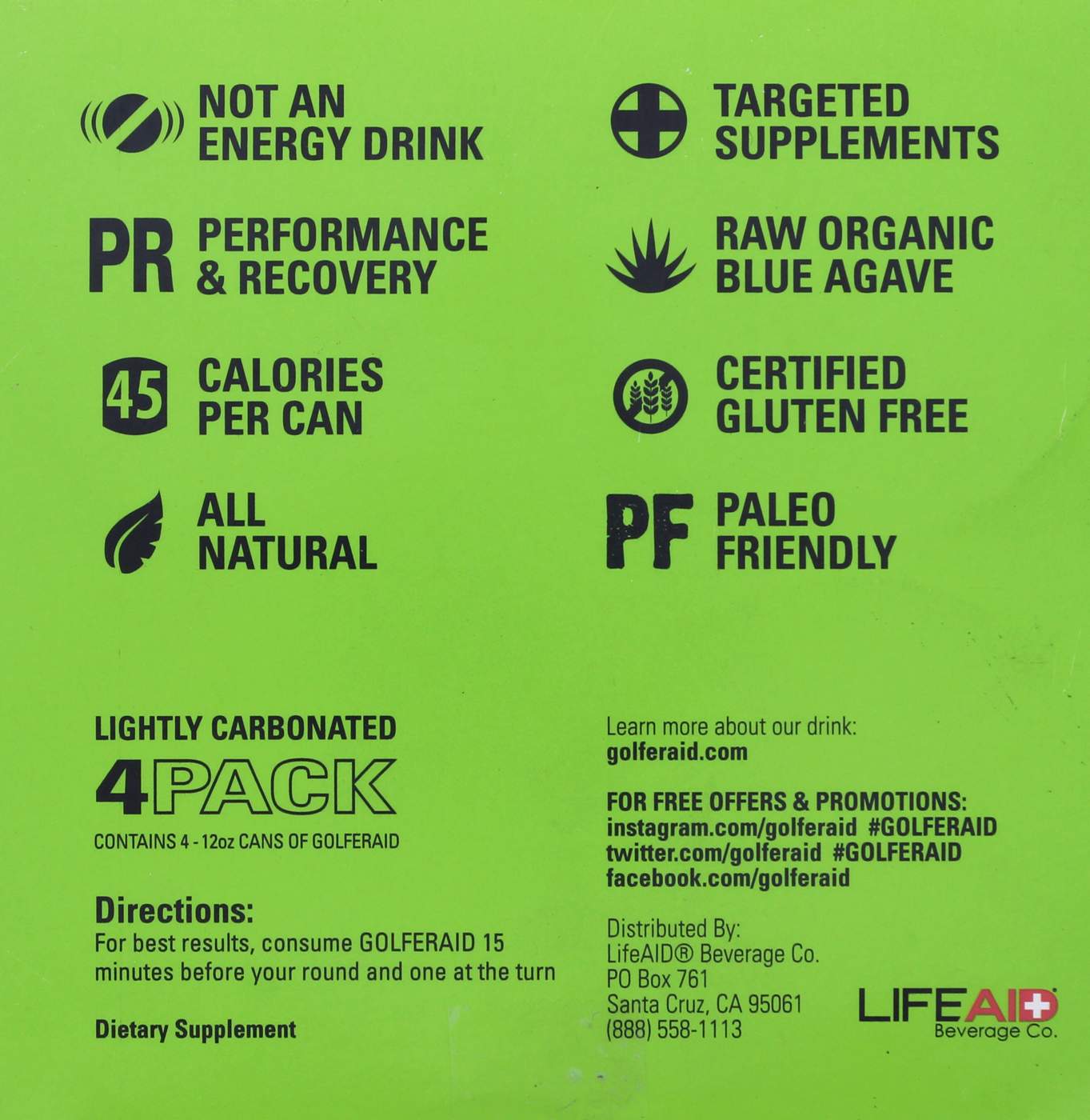 LIFEAID GOLFERAID Supplement Drink Shop Diet & fitness at HEB