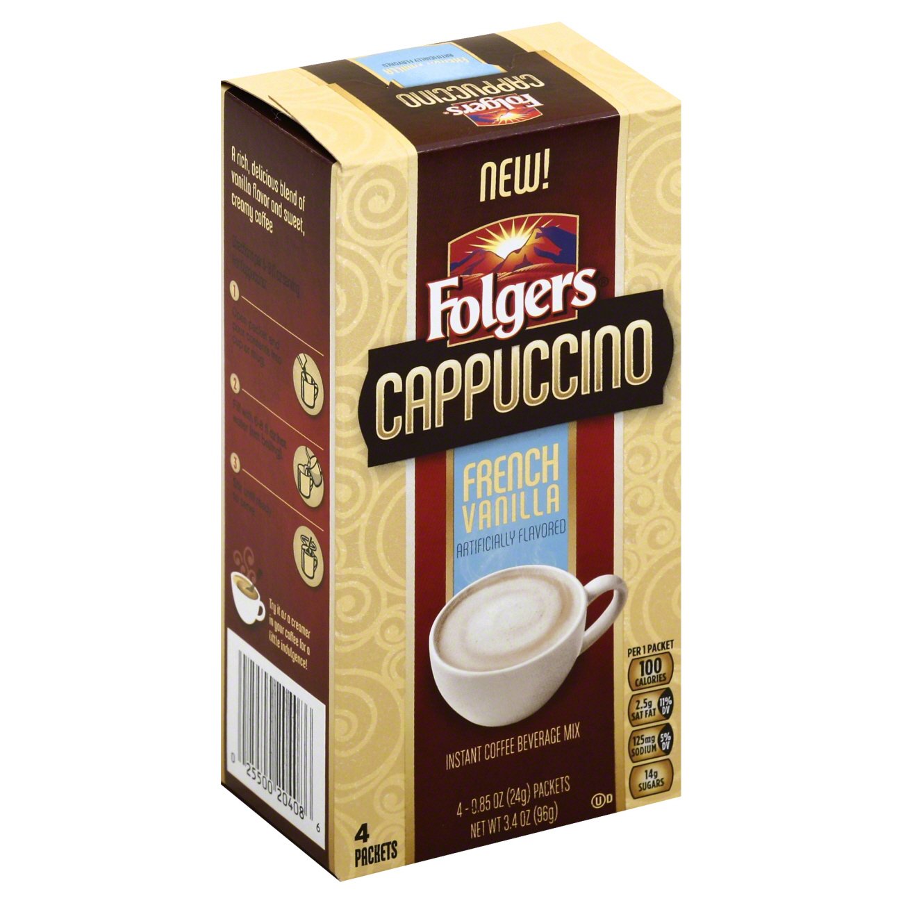 Folgers French Vanilla Cappuccino Sticks Shop Coffee at HEB