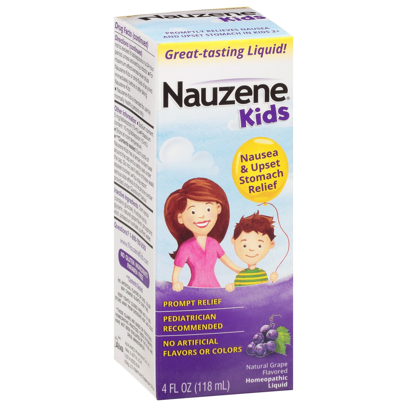 Nauzene Homeopathic Liquid Grape Upset Stomach & Nausea Shop Vitamins & Supplements at HEB