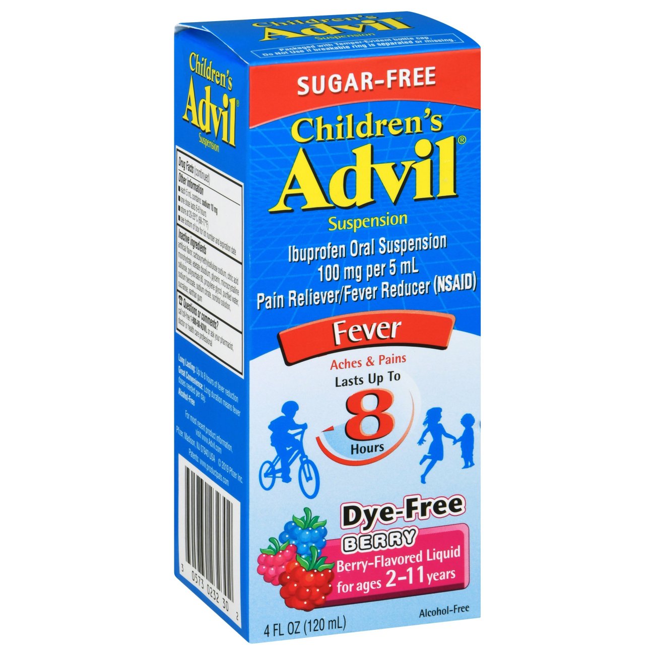 Advil Children's Fever Pain Reliever Sugar Free Berry Shop Pain