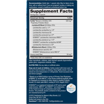 Nature's Way Fortify Women's 30 Billion Probiotic + Prebiotics Capsules