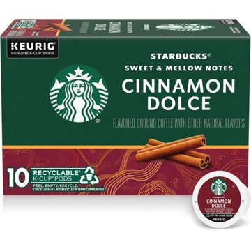 Starbucks Cinnamon Dolce Flavored Single Serve Coffee K Cups, 10 ct