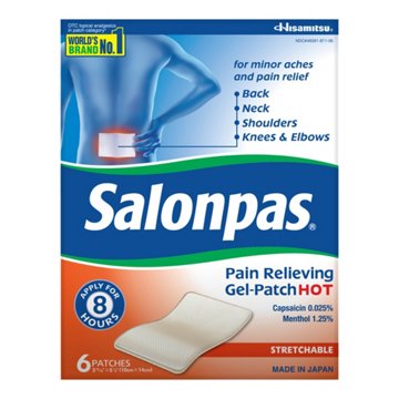 Salonpas Hot Gel Patch, 6 ct