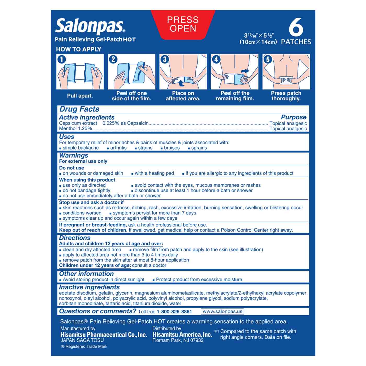 Salonpas Hot Gel Patch; image 3 of 6