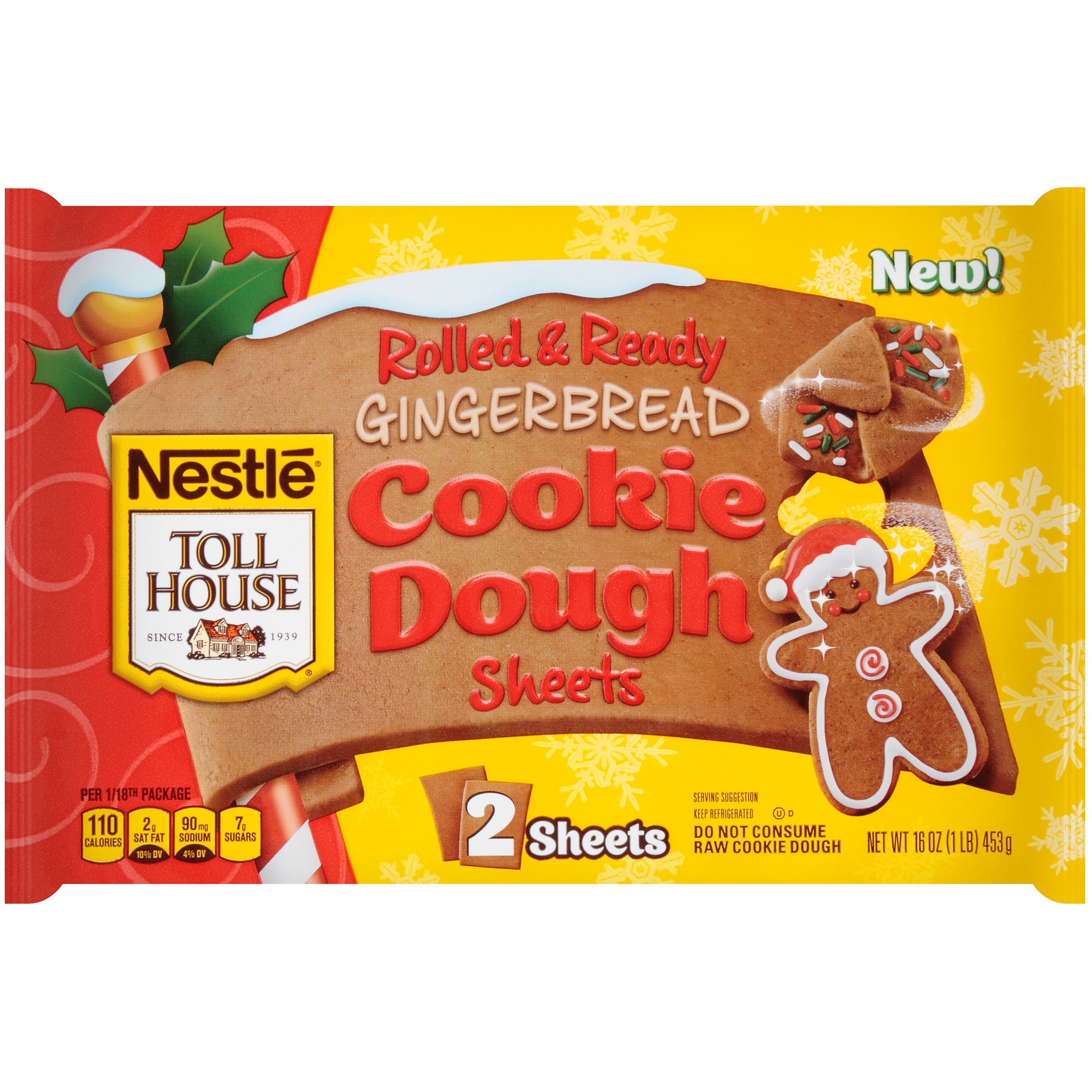 Nestle TollHouse Gingerbread Cookie Dough Sheets - Shop Biscuit ...