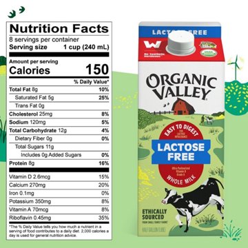 Organic Valley Lactose Free Whole Milk