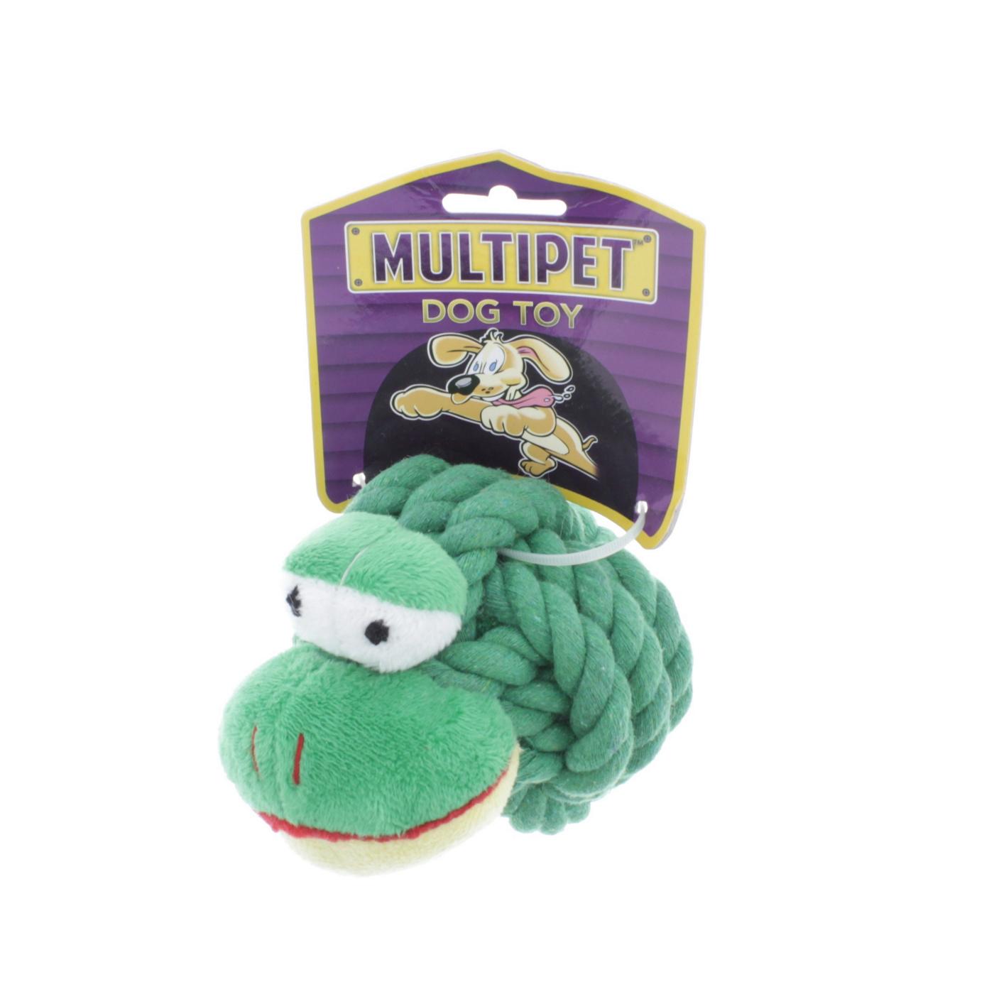 Multipet Rope Head Animals 4 Inch Dog Toy, Assorted Colors; image 1 of 3