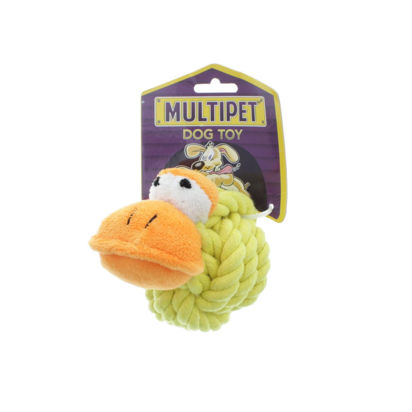 Multipet Rope Head Animals 4 Inch Dog Toy, Assorted Colors; image 2 of 3
