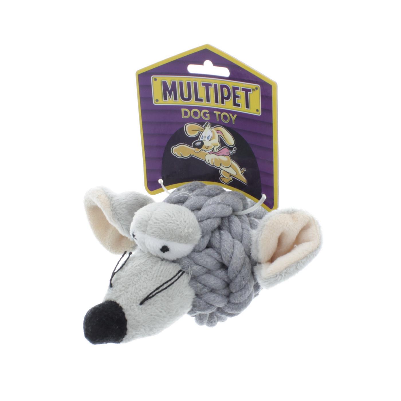 Multipet Rope Head Animals 4 Inch Dog Toy, Assorted Colors; image 3 of 3