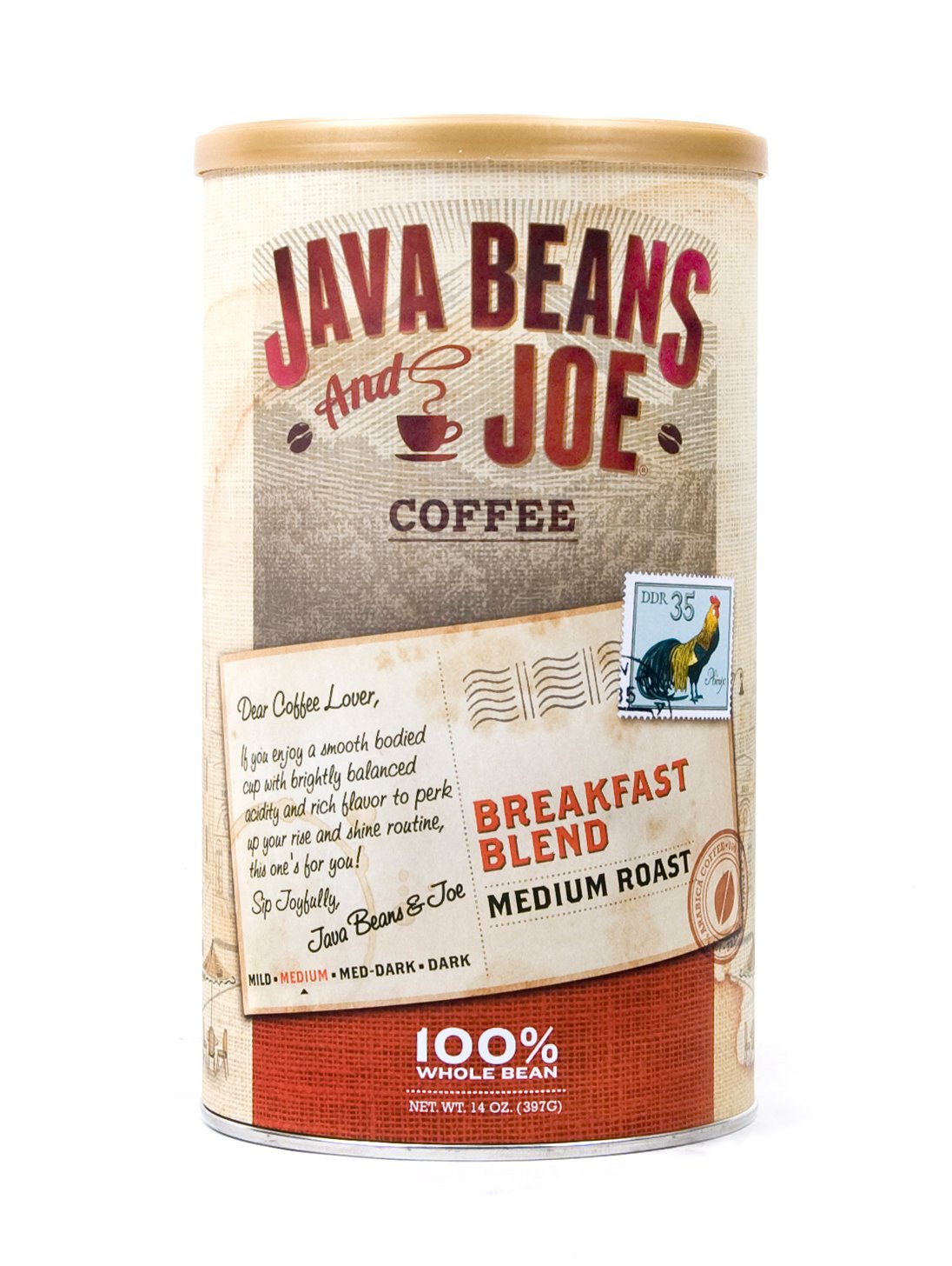 Java Beans Joe Breakfast Blend Medium Roast Whole Bean Coffee