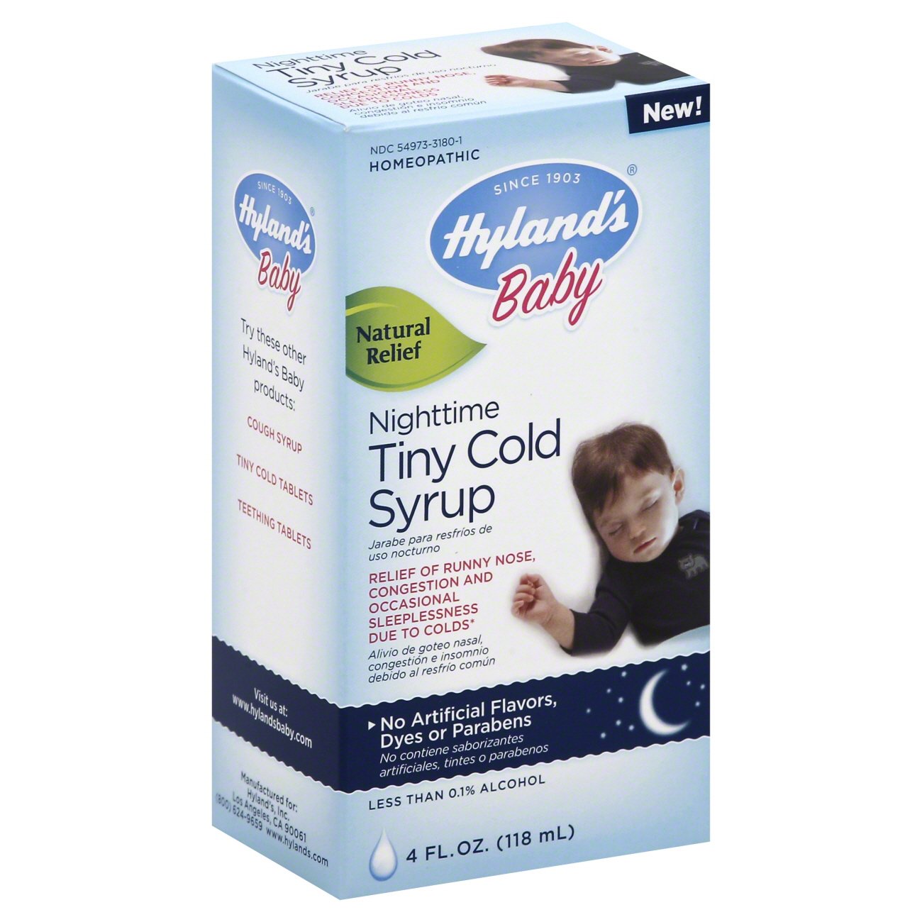 Hyland's Baby Nighttime Tiny Cold Syrup Shop Herbs & homeopathy at HEB