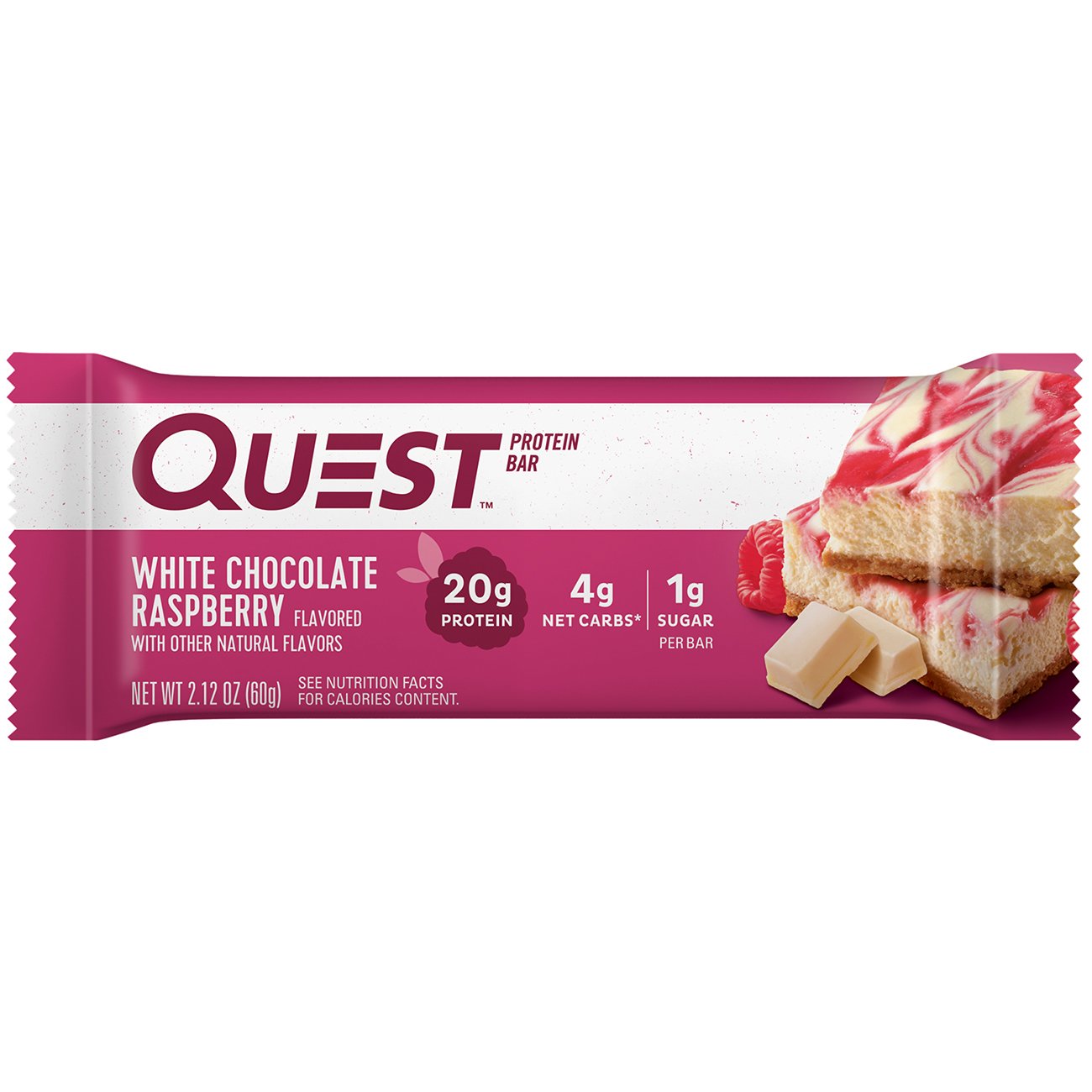 Quest 20g Protein Bar - White Chocolate Raspberry - Shop Granola ...