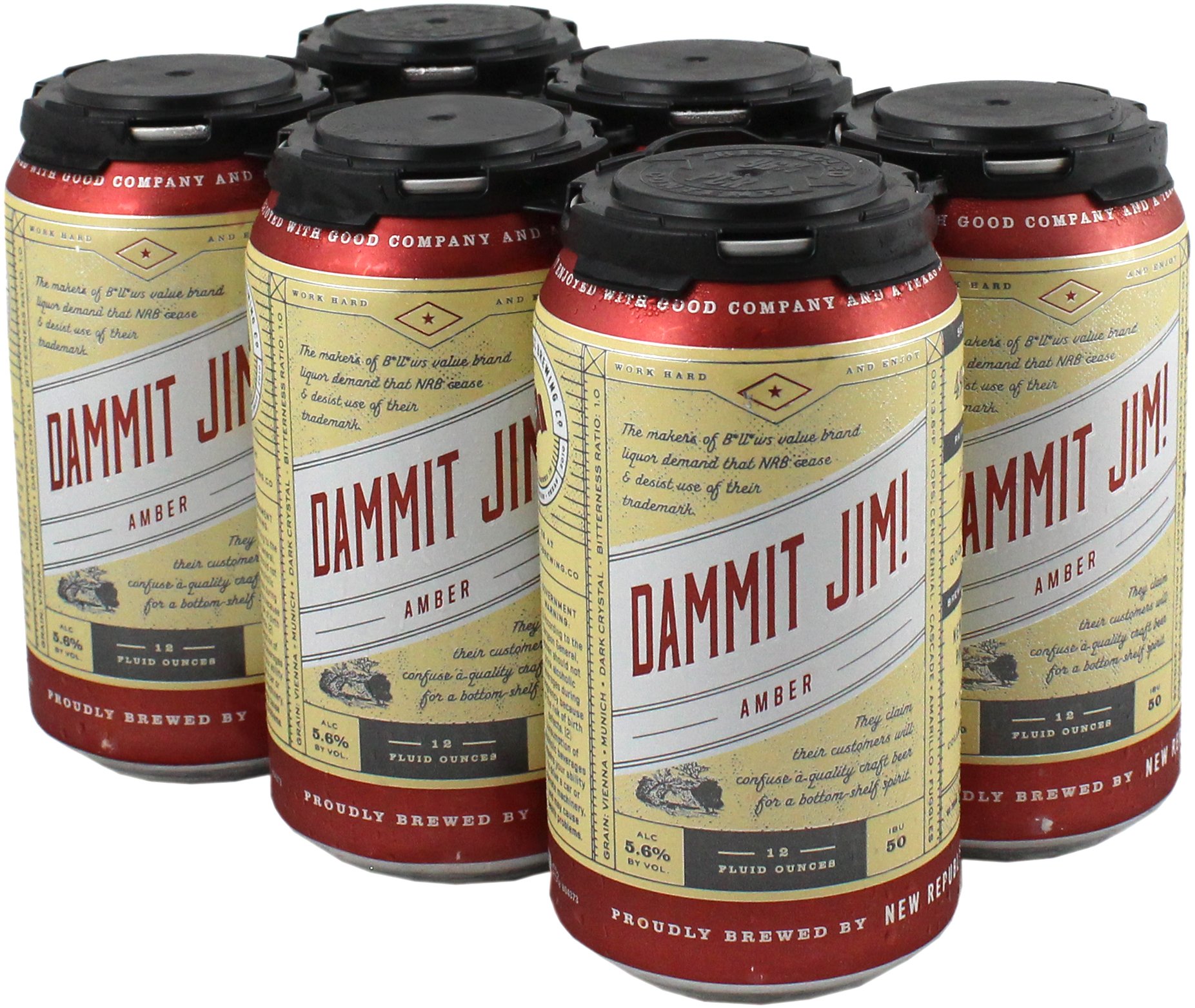 New Republic Dammit Jim! Texas Amber Ale Beer 6 pk Cans Shop Beer at