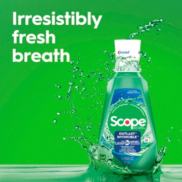 Crest Scope Outlast Long Lasting Mouthwash Mint, 33.8 oz