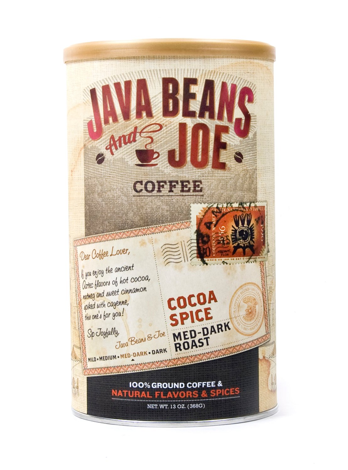 Java Beans and Joe Cocoa Spice Medium Dark Roast Ground Coffee Shop