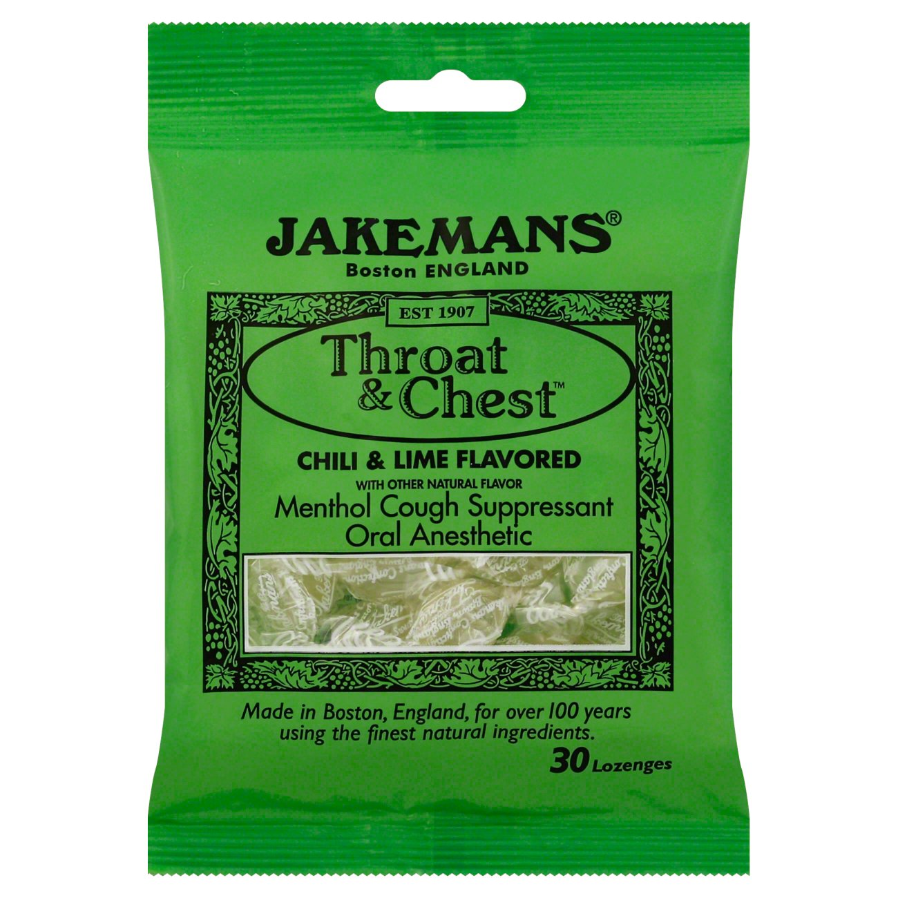 Jakemans Chili & Lime Flavored Menthol Cough Suppressant Shop