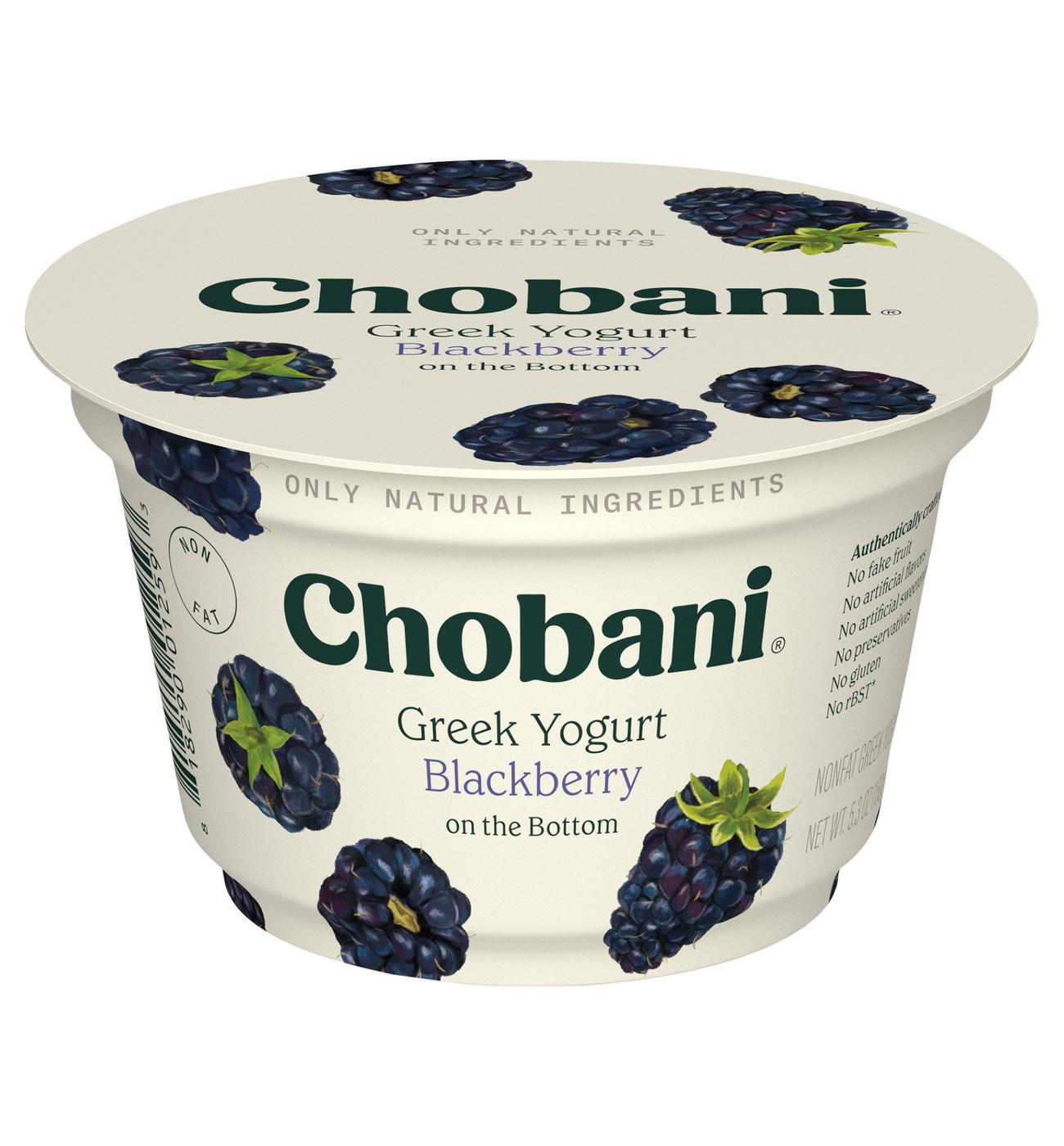 Chobani Non-Fat Blackberry on the Bottom Greek Yogurt; image 1 of 4