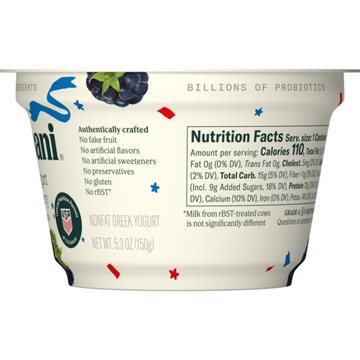 Chobani Non-Fat Blackberry on the Bottom Greek Yogurt
