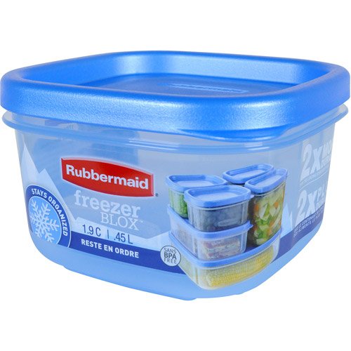 Rubbermaid 1867387 Freezer Blox Food Storage Container, 10.4 Cup