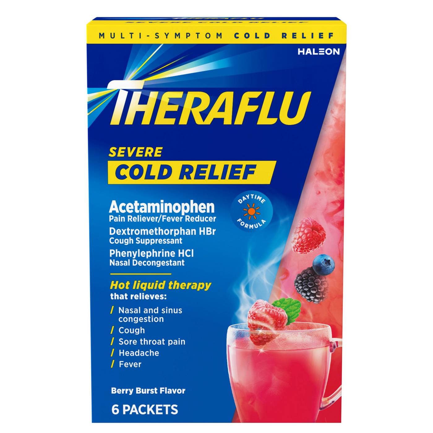 Theraflu Daytime Severe Cold Relief Packets - Berry Burst; image 1 of 2