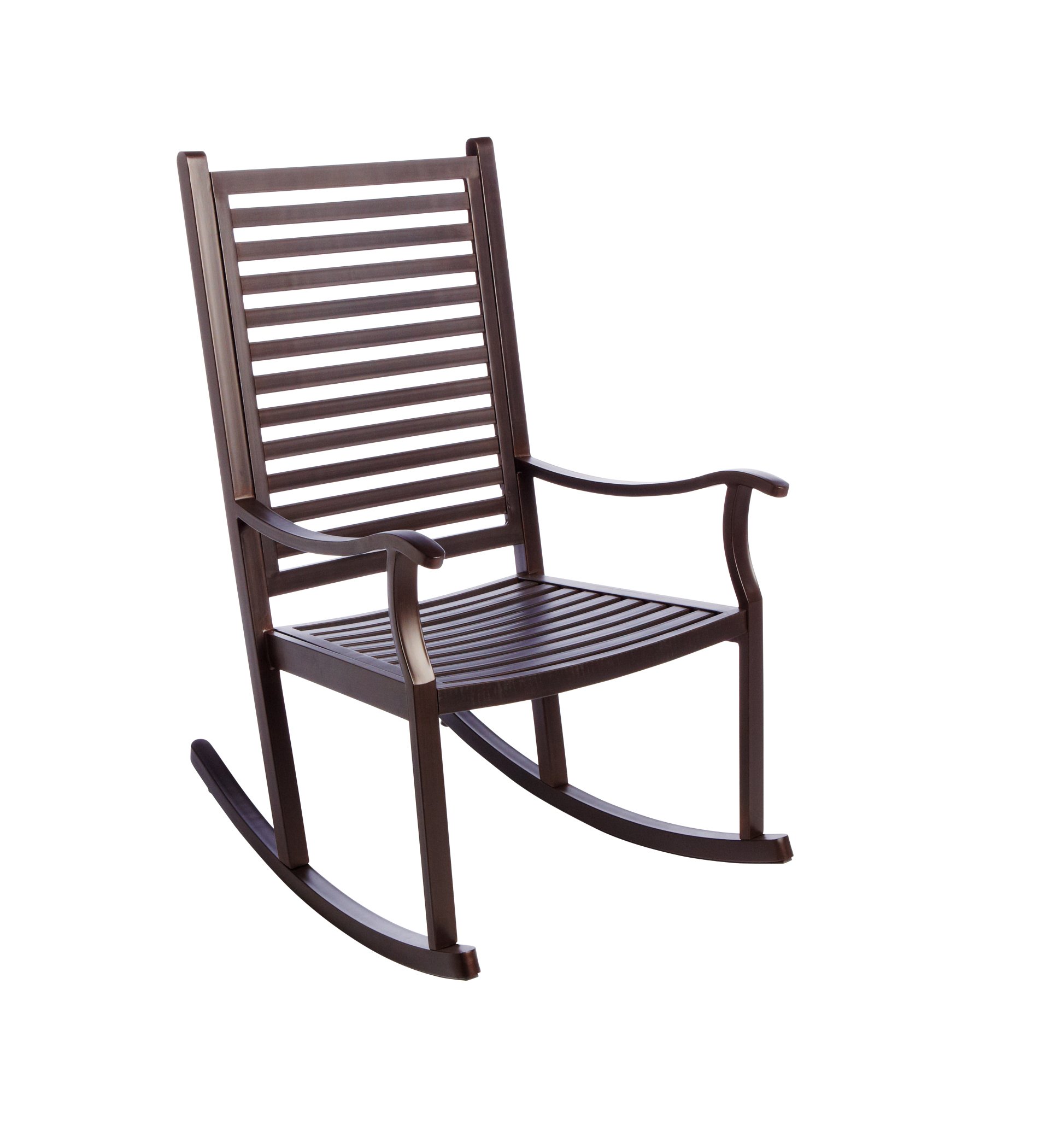 Outdoor Solutions Steel Rocker With Wood Look Shop Chairs & Seating